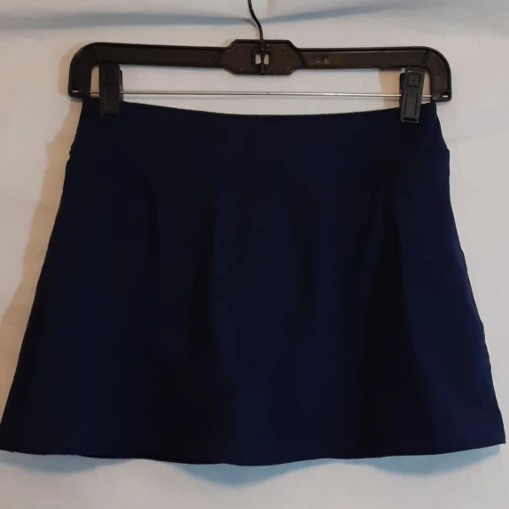 Lands End Navy Blue Swim Skirt with Briefs Lining Womens 2